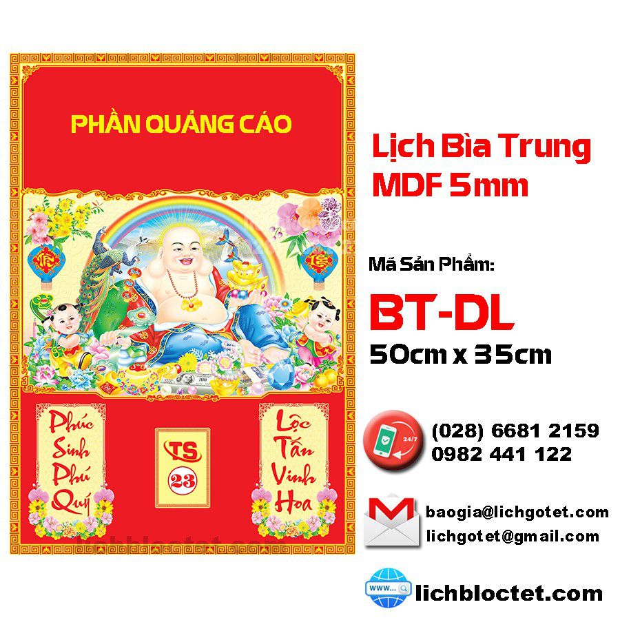 Di lặc lịch bìa trung 2021