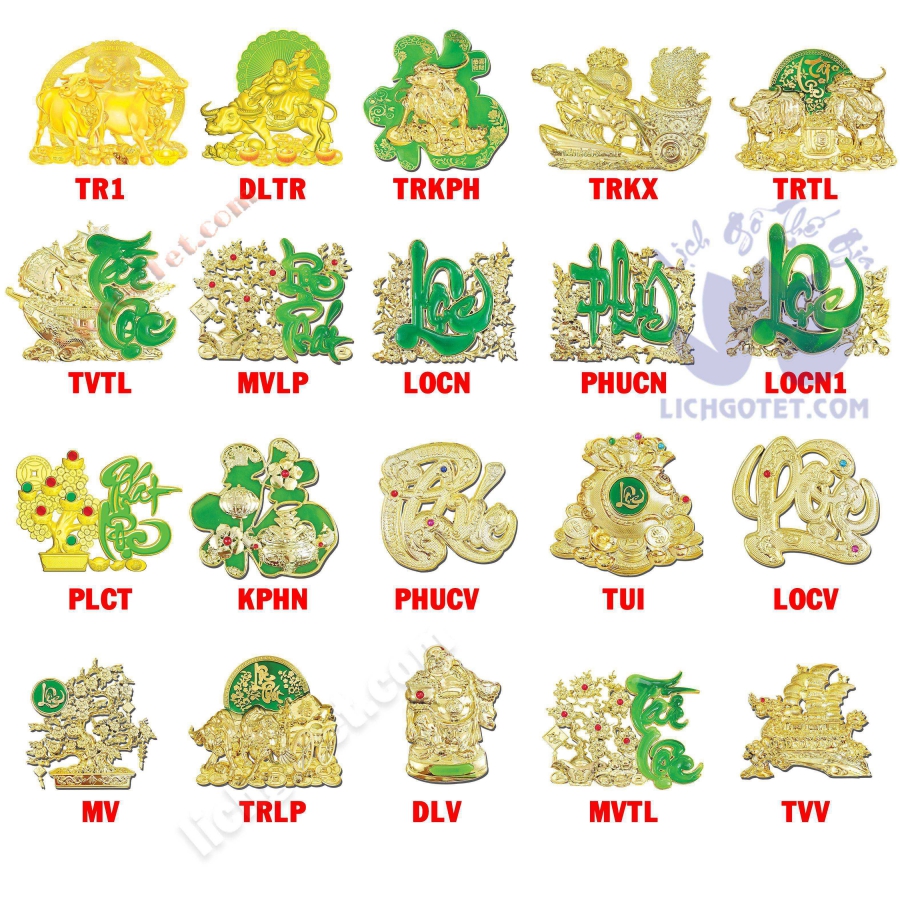 lịch tết dán nổi 1