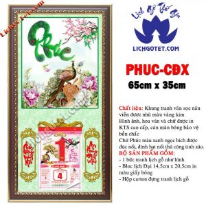 Mẫu Chữ Phúc Bìa Lịch Tết