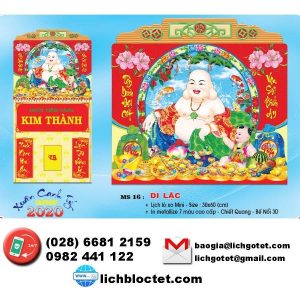 Lịch Gấp Tết Gắn Bloc